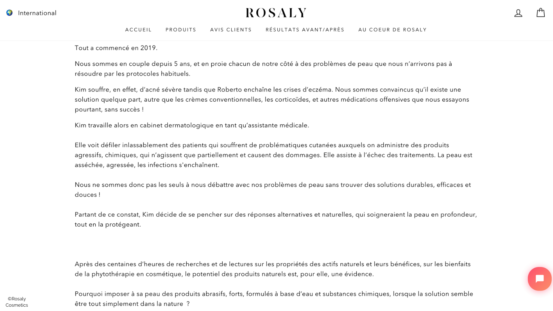 Projet client : Rosaly Cosmetics